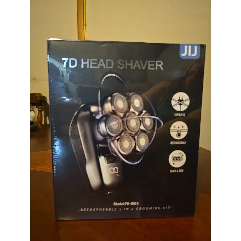 7D Head Shaver For Bald Men SHPAVVER 5 In 1 Grooming Kit New in Box‎